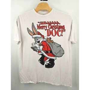 Vintage 1998 Looney‎ Tunes Cartoon Christmas Shirt Size 2XL Bugs Bunny Oversized